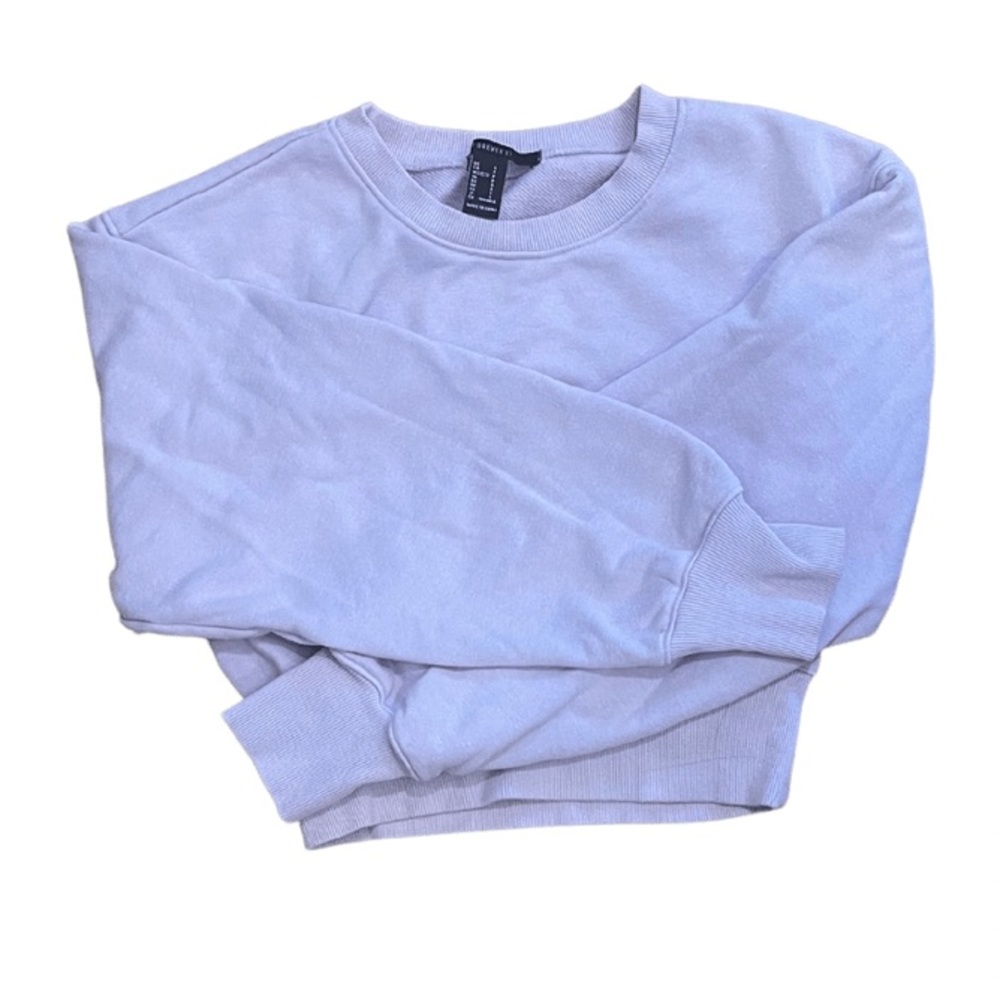 Forever 21 purple cropped sweatshirt
